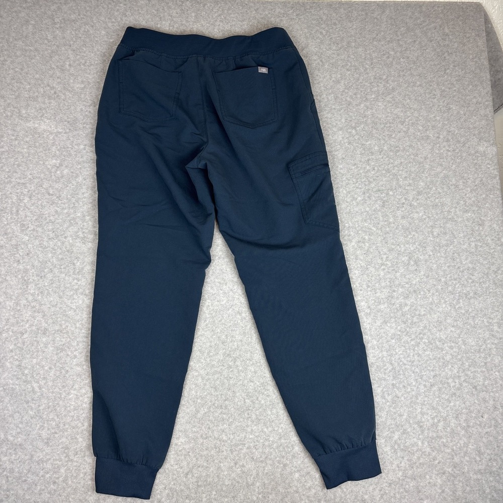 FIGS Women Scrub Pants Sz Medium Zamora Jogger Blue Teal Zipper 29" Inseam - Picture 5 of 6